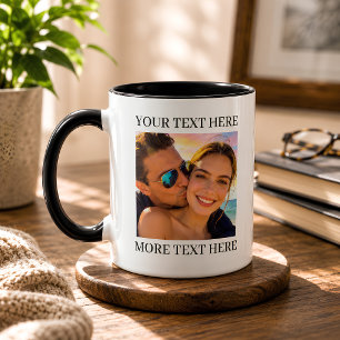 Personalized Photo and Text Mug