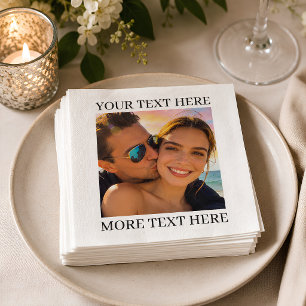 Personalized Photo and Text Napkin