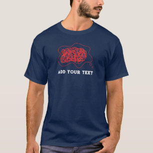 Personalized Photo and Text Navy Blue T-Shirt
