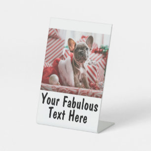 Personalized Photo and Text Pedestal Sign