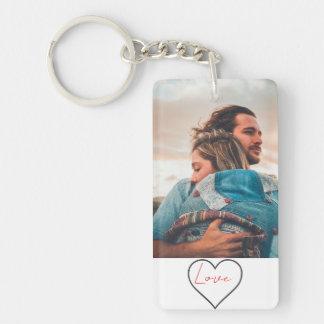 Personalized Photo and Text Photo Acrylic Keychain