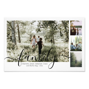 Personalized Photo and Text Photo Collage Family