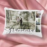 Personalized Photo and Text Photo Collage Family Accent Pillow<br><div class="desc">Make a Personalized family Photo keepsake throw/accent  pillow from Ricaso - add your own photos and text - photo collage keepsake gifts</div>