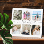 Personalized Photo and Text Photo Collage Family Plaque<br><div class="desc">Make a Personalized family Photo keepsake plaque from Ricaso - add your own photographs - photo collage keepsake gifts</div>