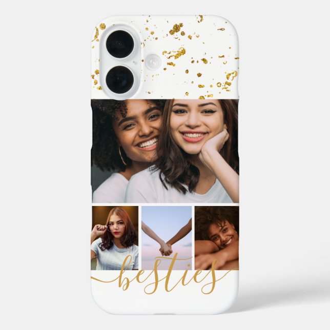 Personalized Photo and Text Photo Collage Friends Case-Mate iPhone Case (Back)