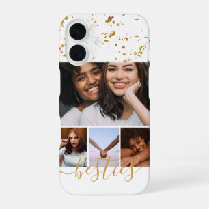 Personalized Photo and Text Photo Collage Friends iPhone 16 Case