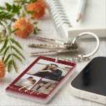 Personalized Photo and Text Photo Collage Keychain<br><div class="desc">Make a Personalized Photo keepsake keychain from Ricaso - add your own photos and text - photo collage keepsake gifts</div>