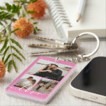 Personalized Photo and Text Photo Collage Keychain<br><div class="desc">Make a Personalized Photo keepsake keychain from Ricaso - add your own photos and text - photo collage keepsake gifts</div>