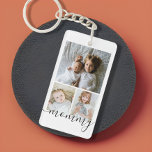 Personalized Photo and Text Photo Collage Keychain<br><div class="desc">Make a Personalized Photo keepsake keychain from Ricaso - add your own photos and text - photo collage keepsake gifts</div>