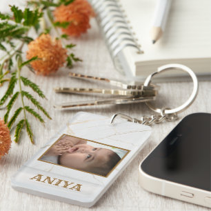 Personalized Photo and Text Photo Collage Keychain
