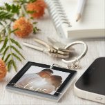 Personalized Photo and Text Photo Collage Keychain<br><div class="desc">Make a Personalized Photo keepsake keychain from Ricaso - add your own photos and text - photo collage keepsake gifts</div>