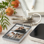 Personalized Photo and Text Photo Collage Keychain<br><div class="desc">Make a Personalized Photo keepsake keychain from Ricaso - add your own photos and text - photo collage keepsake gifts</div>