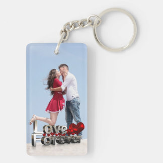 Personalized Photo and Text Photo Collage Keychain