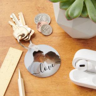 Personalized Photo and Text Photo Keychain