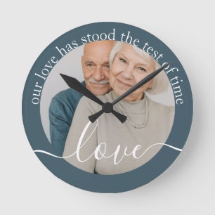 Personalized Photo and Text Photo Round Clock
