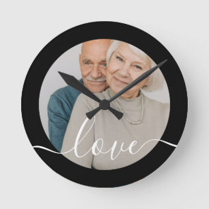 Personalized Photo and Text Photo Round Clock