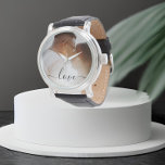 Personalized Photo and Text Photo Watch<br><div class="desc">Make a Personalized Photo keepsake wrist watch from Ricaso - add your own photos and text - photo keepsake gifts</div>