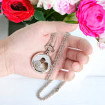 Personalized Photo and Text Photo Watch<br><div class="desc">Make a Personalized Photo keepsake necklace watch from Ricaso - add your own photos and text - photo keepsake gifts for yourself or for a loved one,  family,  friend</div>