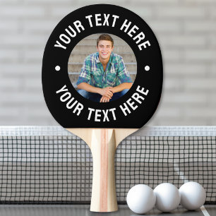 Personalized Photo And Text Ping Pong Paddle