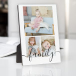 Personalized Photo and Text Plaque<br><div class="desc">Make a Personalized Photo and Text 3 Photo plaque from Ricaso - add your own photos and text</div>