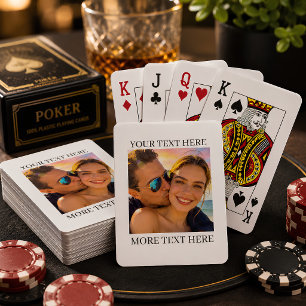 Personalized Photo and Text Playing Cards