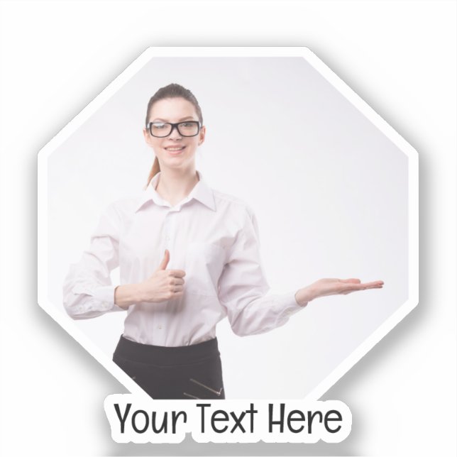 Personalized Photo and Text Polygon Frame (Front)