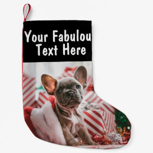 Personalized Photo and Text Small Christmas Stocking