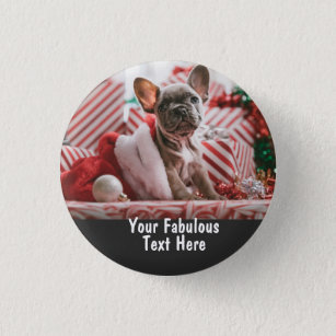 Personalized photo and text Small Cute 1 Inch Round Button