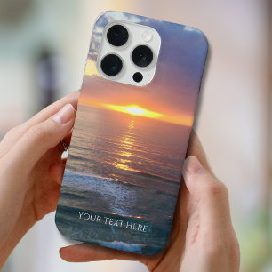 Personalized Photo And Text Sunset iPhone 15 Pro Case