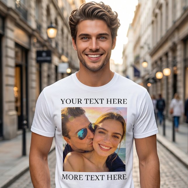 Personalized Photo and Text T-Shirt (Creator Uploaded)