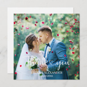 Personalized Photo and Text  Thank You Card
