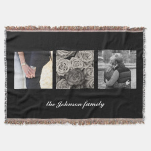 Personalized Photo and Text Throw Blanket