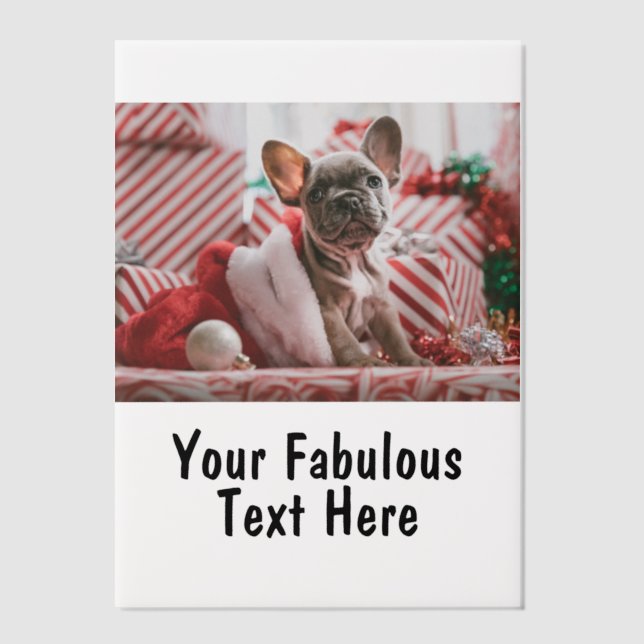 Personalized Photo and Text Vellum Invitations (Front)