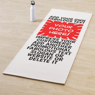 Personalized photo and text Yoga Mats, any color Yoga Mat