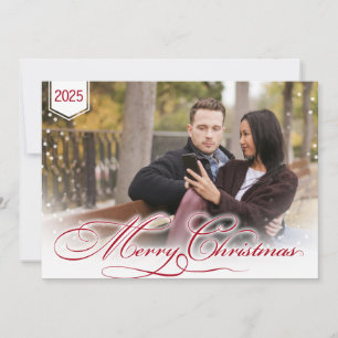 Personalized Photo and Theme Colour Christmas Card