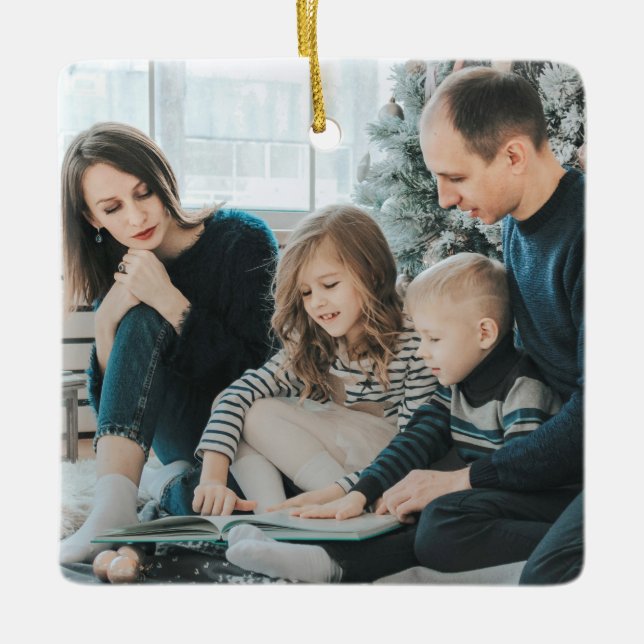 Personalized Photo and Year Ornament (Front)