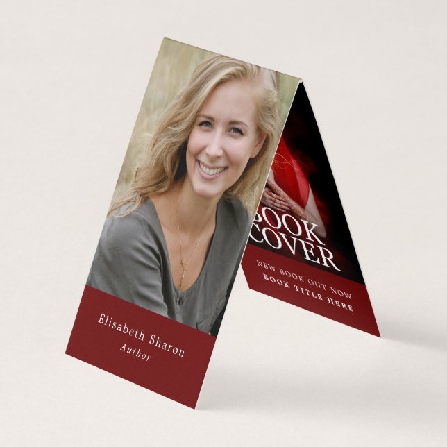Personalized Photo, Author's New Book Advertising Business Card (Front)