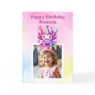 Personalized Photo Axolotl Girl's Birthday