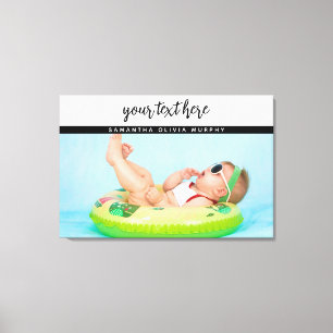 Personalized Photo Baby Love & Name Memories  Canvas Print