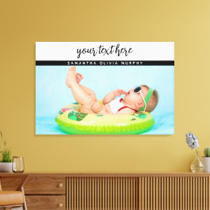 Personalized Photo Baby Love & Name Memories Canvas Print