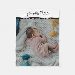 Personalized Photo Baby Love & Name Memories Fleece Blanket