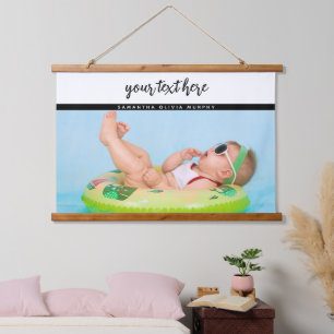 Personalized Photo Baby Love & Name Memories Hanging Tapestry