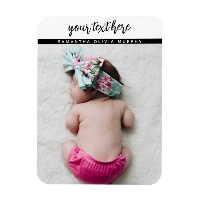 Personalized Photo Baby Love & Name Memories Magnet (Vertical)