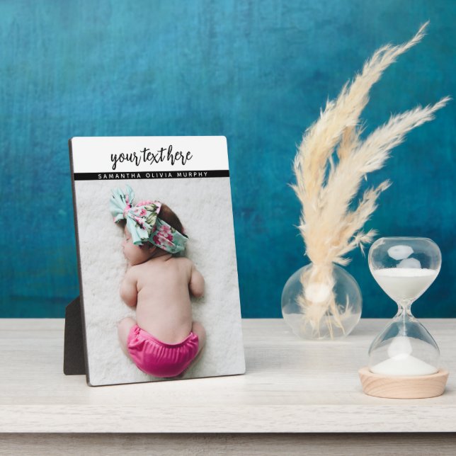 Personalized Photo Baby Love & Name Memories  Plaque (Side)