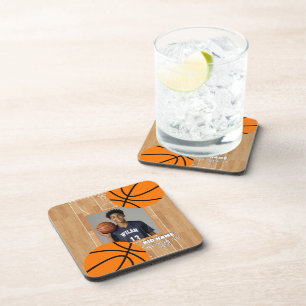Personalized Photo Basketball Player Name Coaster