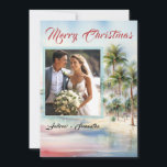 Personalized Photo Beach Christmas cards<br><div class="desc">Personalized Wedding card for beach theme,  Personalized Photo Beach Christmas cards,  Beachy Christmas photo cards,  Christmas collage photo cards</div>
