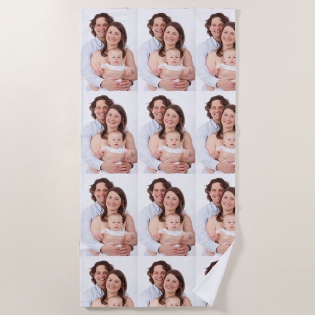 Personalized Photo Beach Towel (Front)