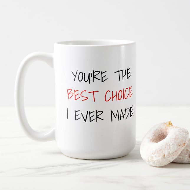 Personalized Photo Best Choice Ever Monogram Coffee Mug (With Donut)