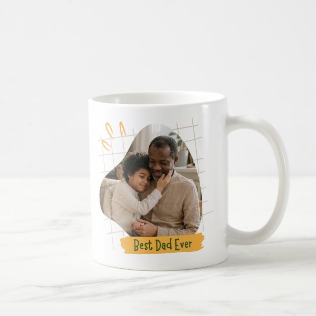 Personalized Photo Best Dad Ever Coffee Mug (Right)