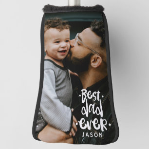  Personalized Photo Best Dad Ever Name Overlay  Golf Head Cover